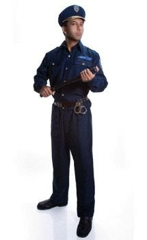 Police Officer Complete Set Adult Costume Size Small  