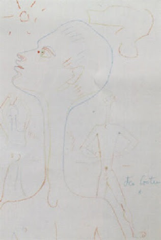 Trois personnages aux longs cous by Jean Cocteau on artnet