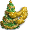 Gold Tinsel Tree