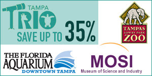 The Tampa Trio Triplet Pass - Save up to 35% on Tampa Attractions!