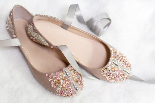 Finished Nutcracker-Inspired Ballet Flat