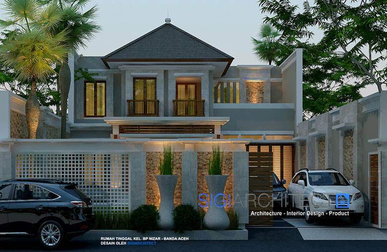 Desain Villa Bali Modern 2 Lantai Model Rumah Bali