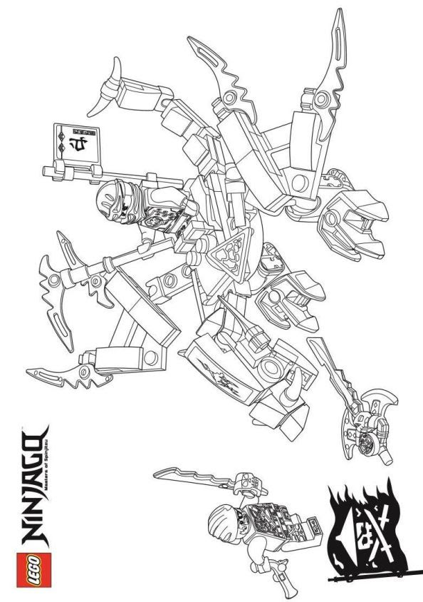 kleurplaten en zo » Kleurplaten van lego ninjago