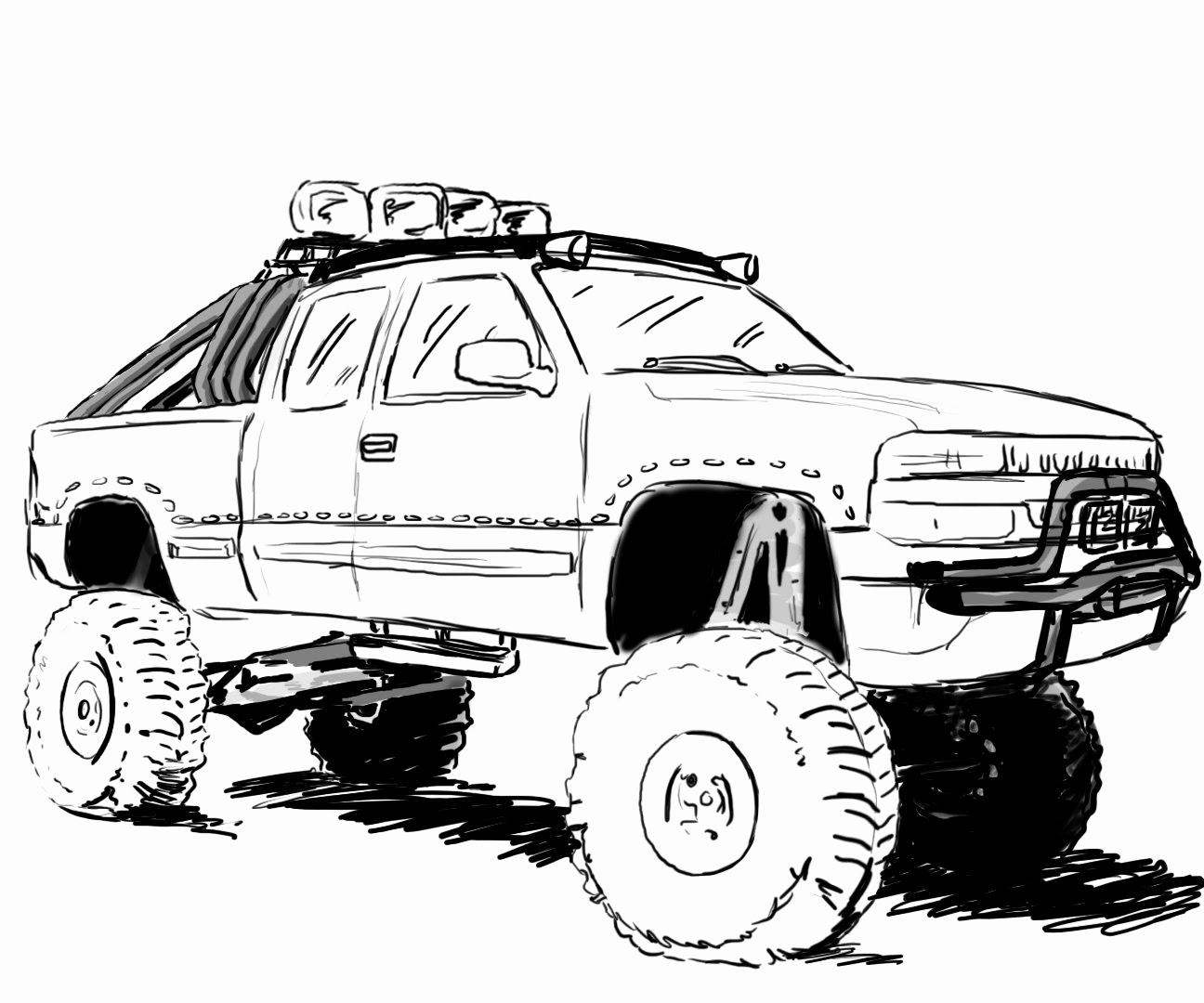 lifted truck coloring pages at getdrawings free download