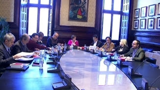 La mesa del Parlament el dia que va admetre a tràmit la petició de ponència conjunta per les lleis clau del procés independentista