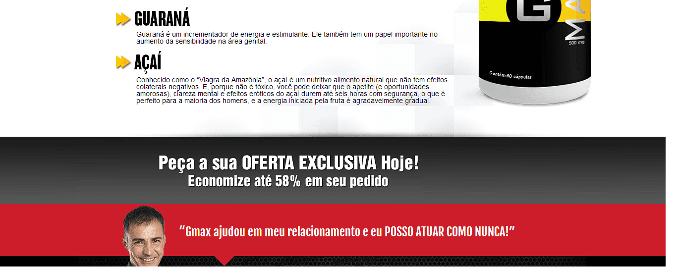 SUPLEMENTO VITAMÍNICO PONTENCIALIZADOR SEXUAL - GMAX