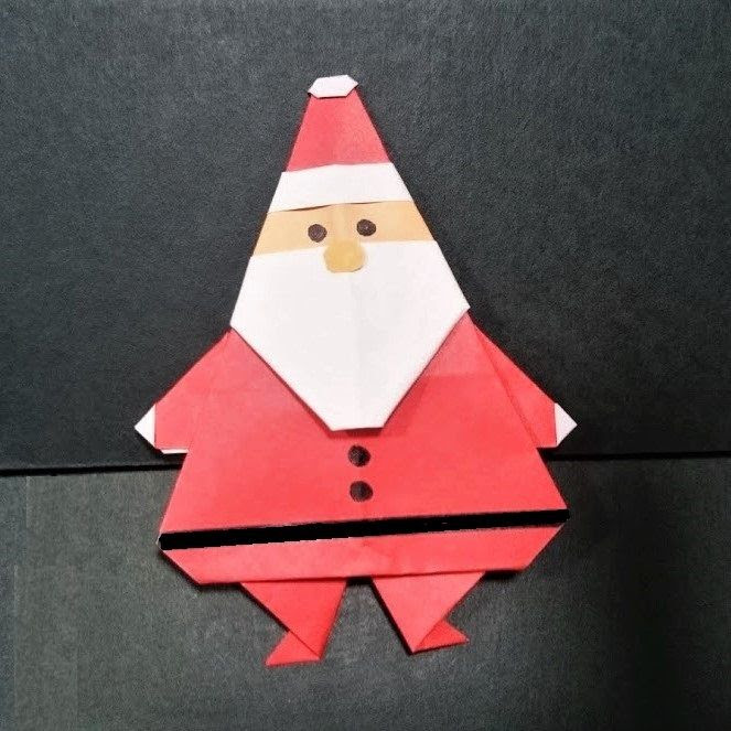 サンタの折り紙 折り紙と思えないくらい素敵なサンタ Origami Santa Claus Terrace テラス