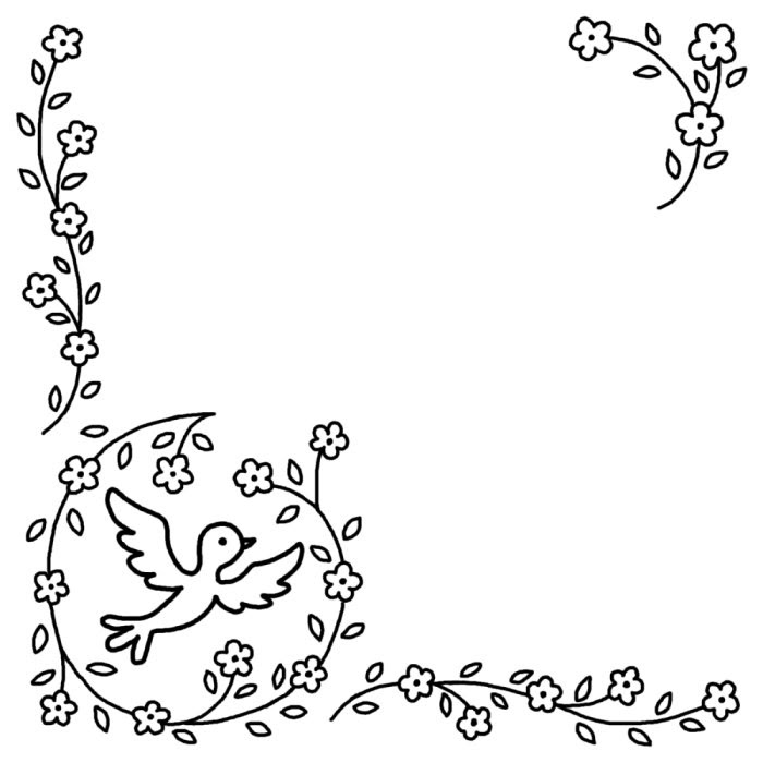 上花 枠 イラスト 白黒 ディズニー画像のすべて