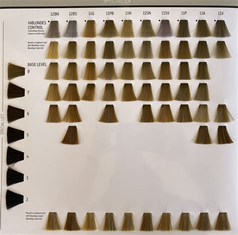  salon hair colour chart