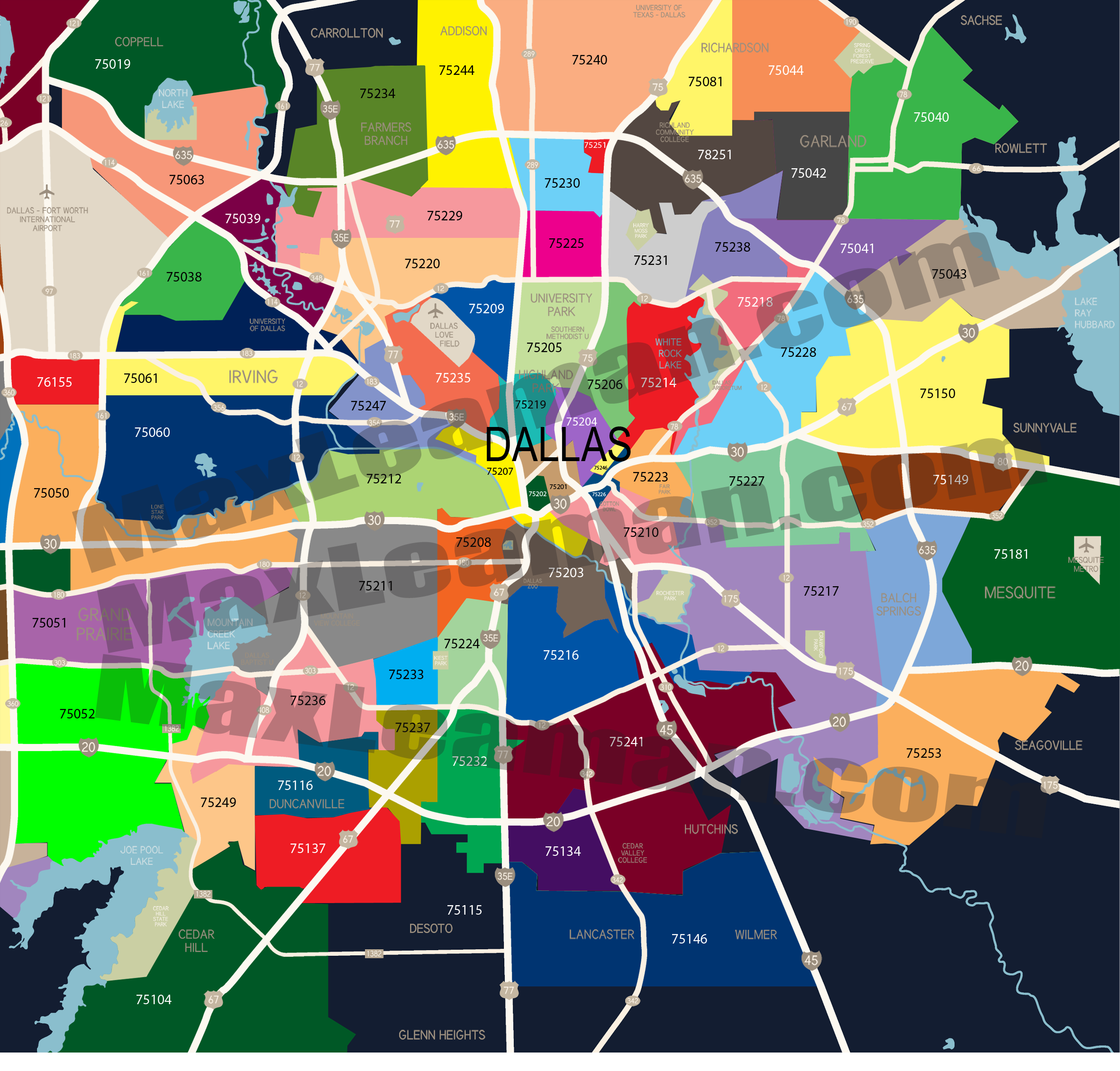 Dallas Map By Zip Code Dallas Zip Code Map | Mortgage Resources