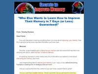 Secrets To Improve Memory