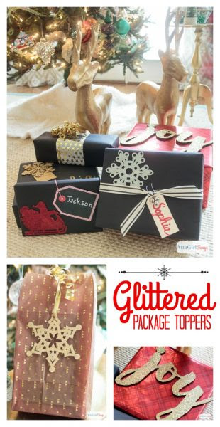 Atta Girl Says Diy-Glittered-Package-Toppers-Gift-Wrapping-Ideas