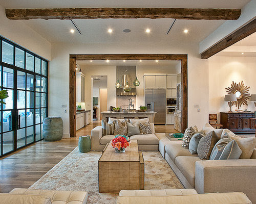 Open Living Room Kitchen Decorating Ideas