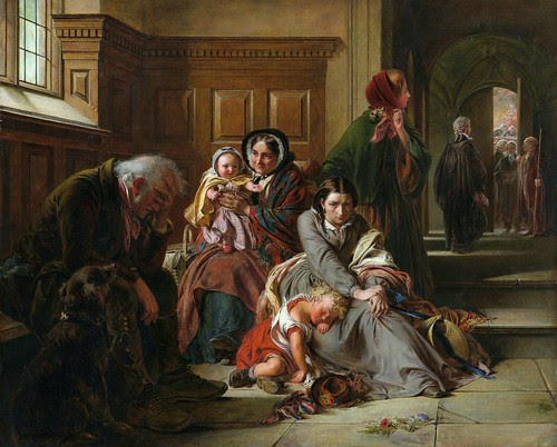 Abraham Solomon - Waiting for the Verdict [1859] by Gandalf's Gallery