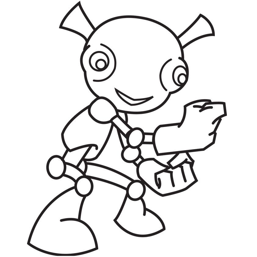 Download Cute Alien Coloring Pages - Coloring Home