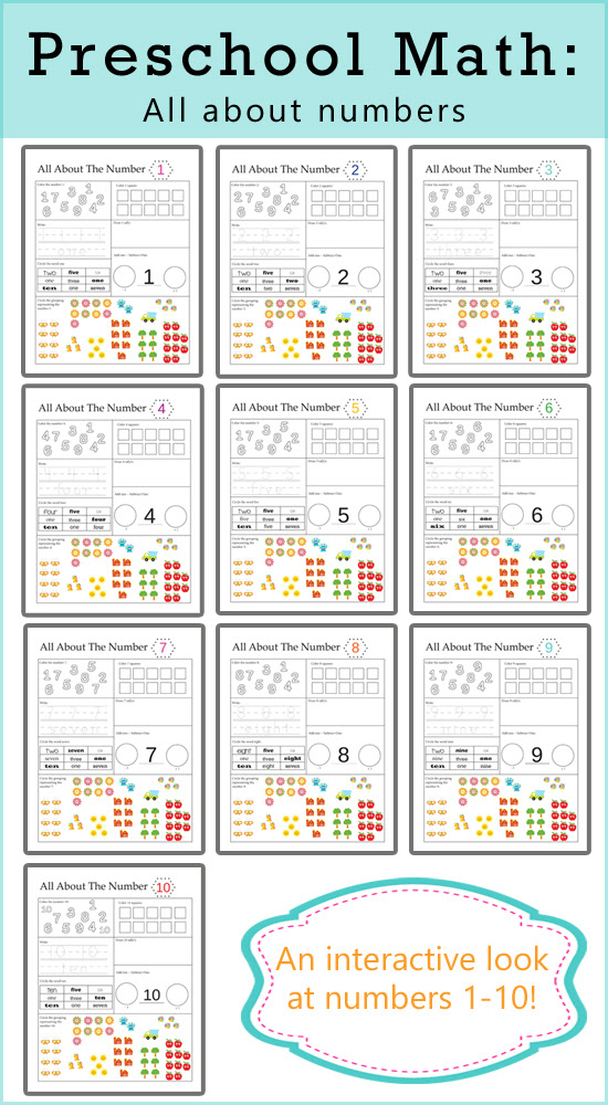 FREE Preschool Math Printables: All About Numbers | Free Homeschool Deals