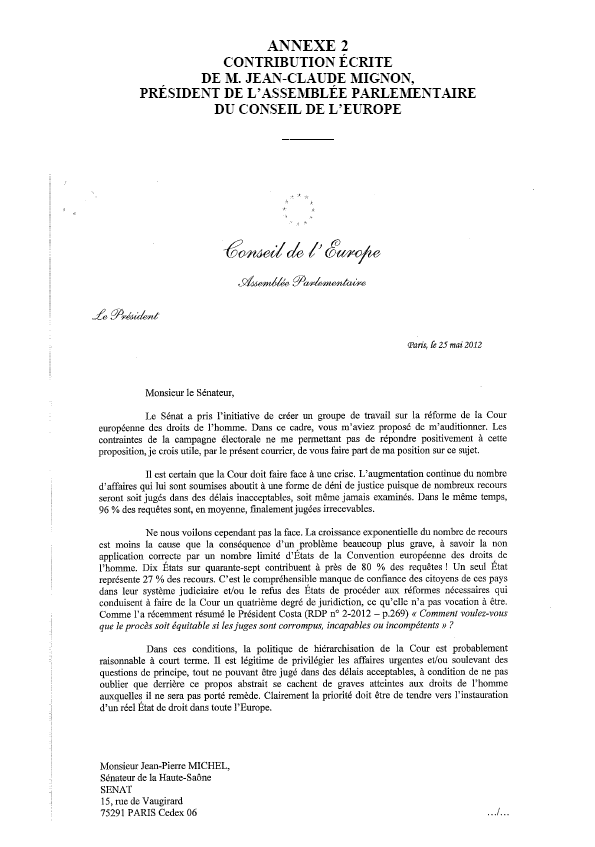 La Cour européenne des droits de l'homme à la recherche d 