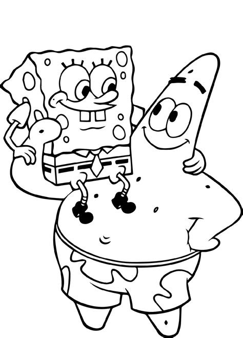 Chibi spongebob squidward tentacles, spongebob and patrick star. free spongebob coloring pages printable