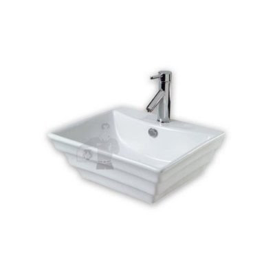 Rectangular Porcelain Vessel Sink - White