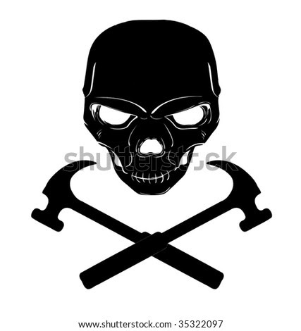 stock photo : Skull and cross