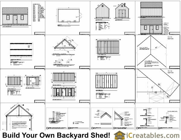 12x20 Colonial Shed Plans | Build a Shed with New England Charm