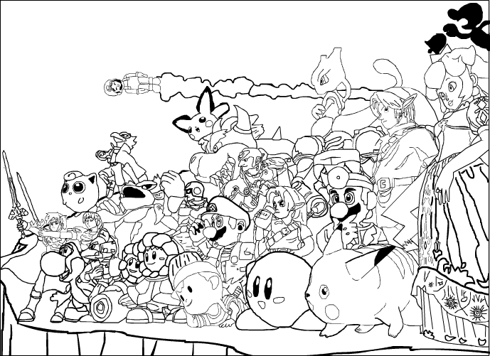 Free Super Smash Bros Coloring Pages, Download Free Super ...