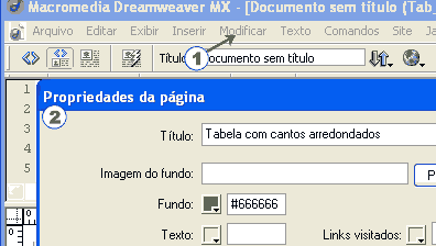 Mostra como definir a cor do fundo