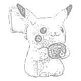 ポケモン ポケモン ぬいぐるみ ぬりえ 色違 い ピカチュウです