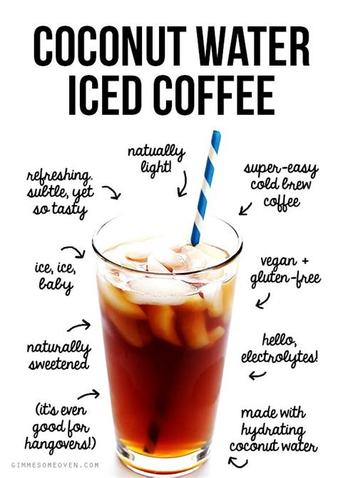 coconut water iced coffee drinks smoothies iced