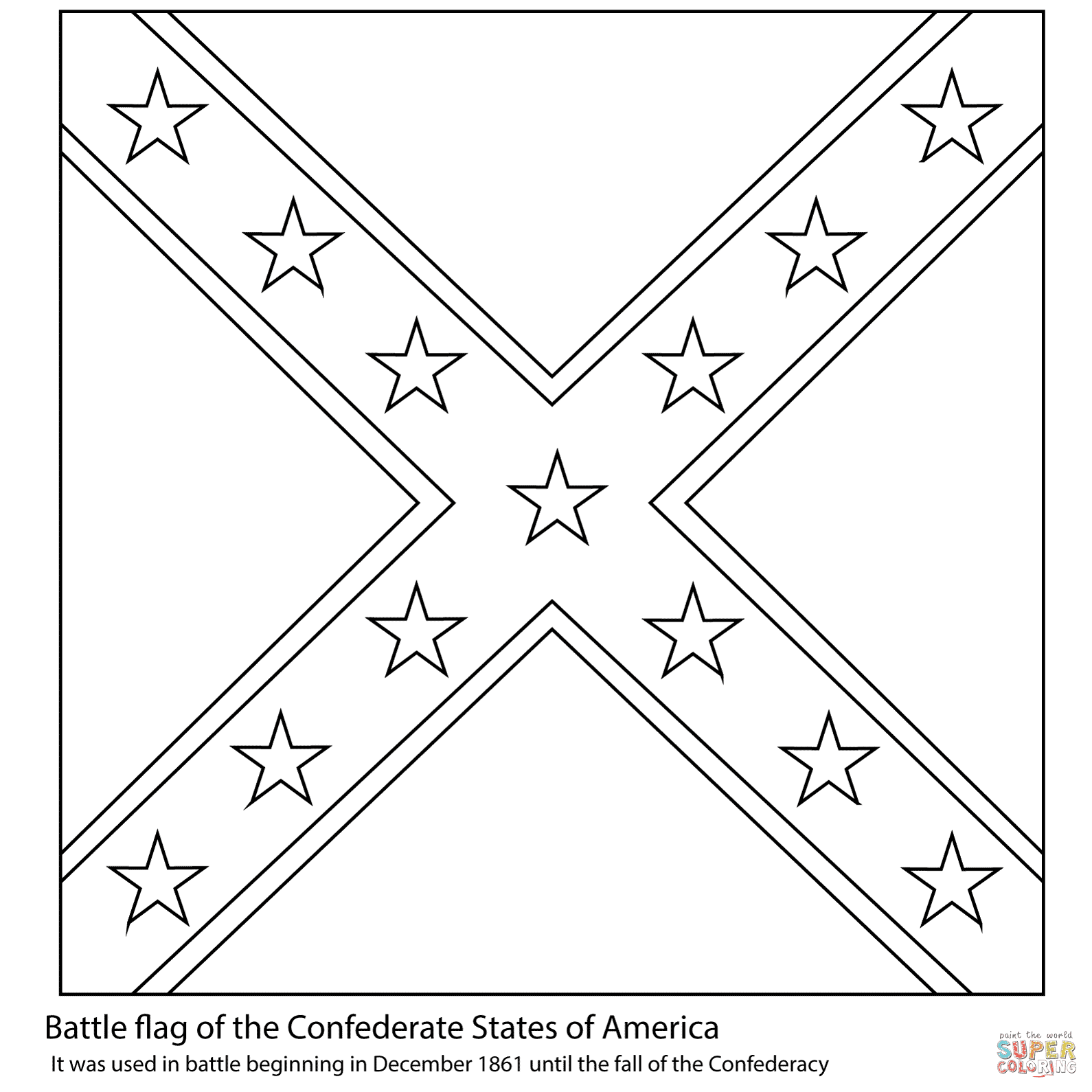 Battle Flag of The Confederate States of America · Confederate Flag from American Civil War