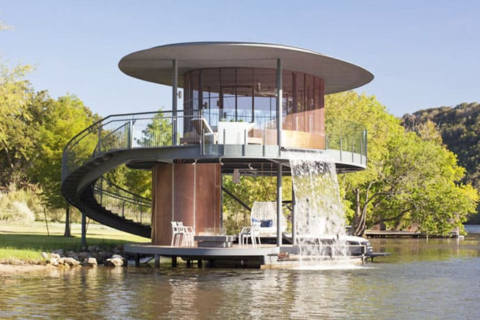 Awesome Floating House: Shore Vista Boat Dock by Bercy 