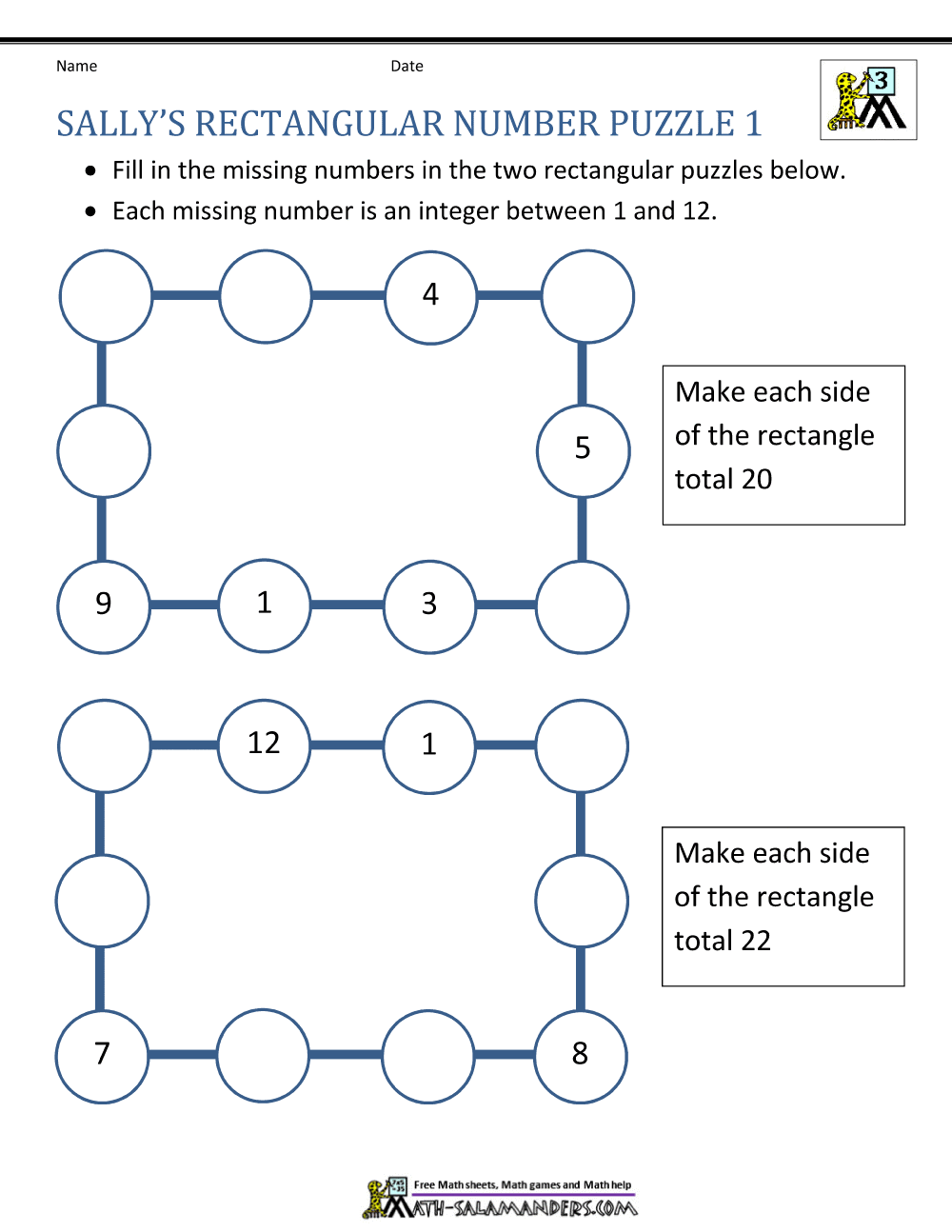 3rd Grade Math Problems