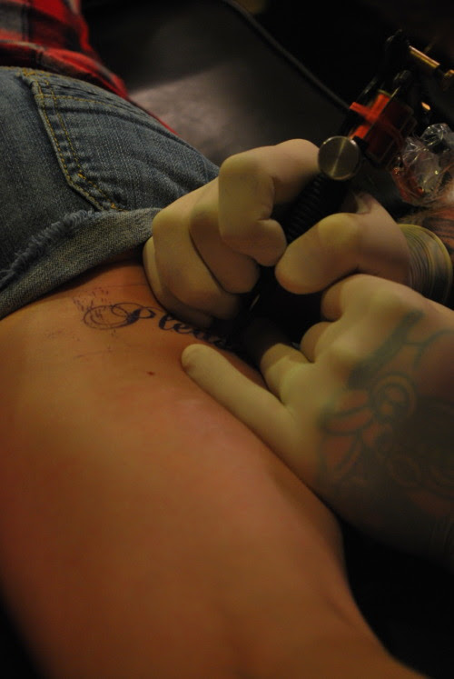 woman with tattoo