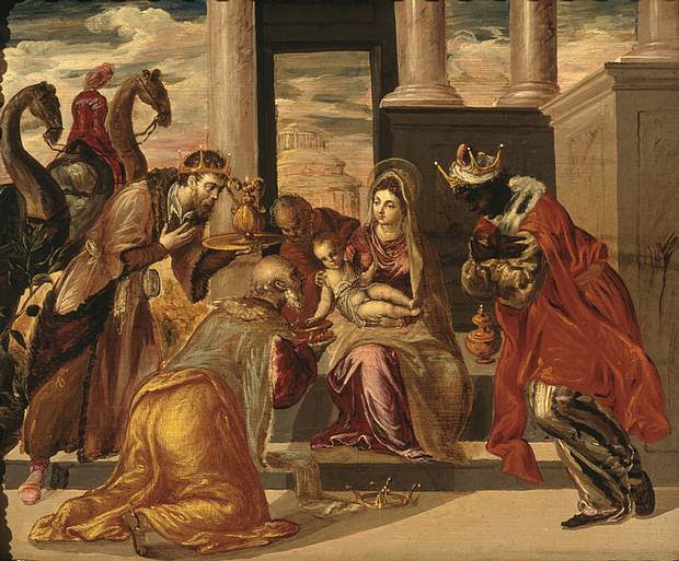 La Adoración de los Reyes Magos, por El Greco, 1568.