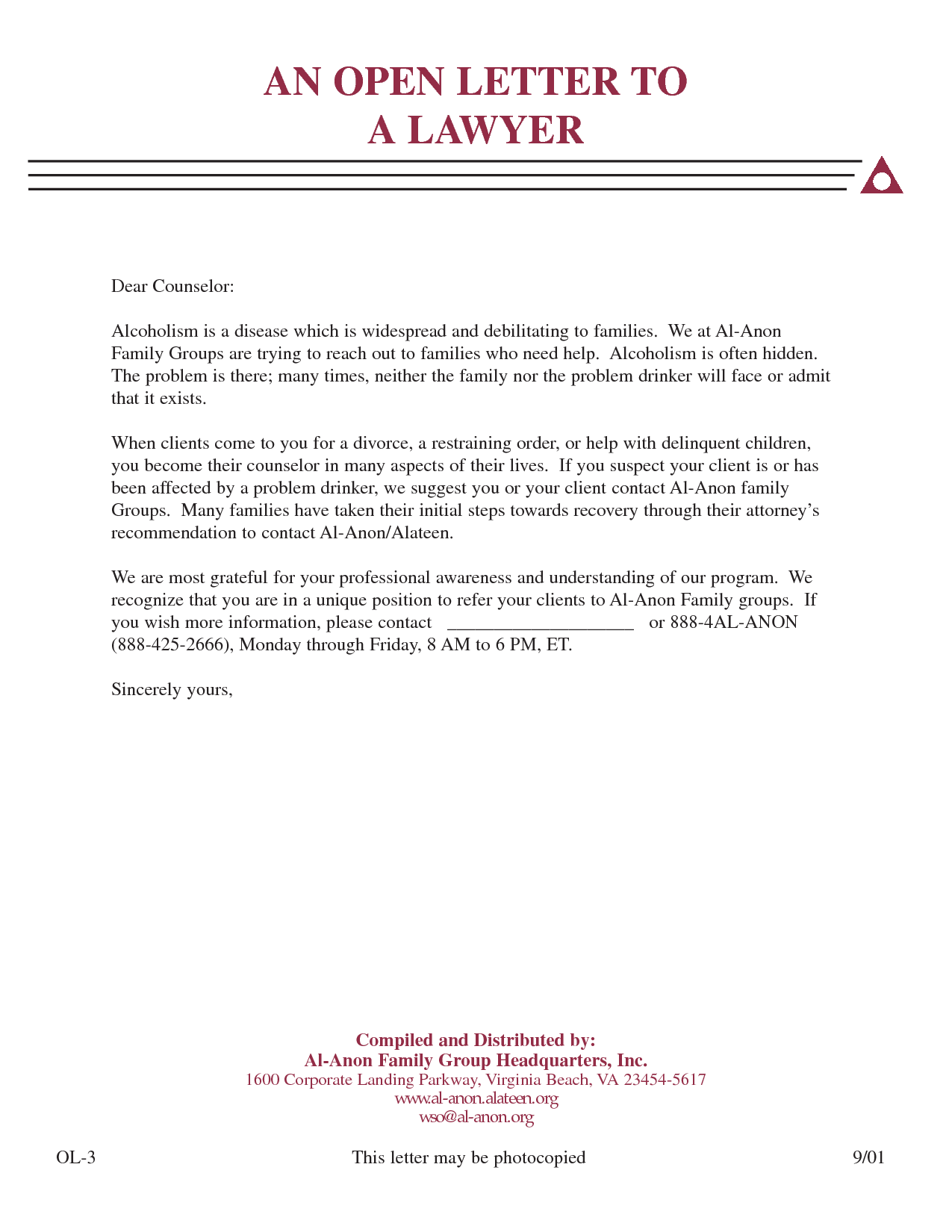 Attorney Termination Letter | charlotte clergy coalition