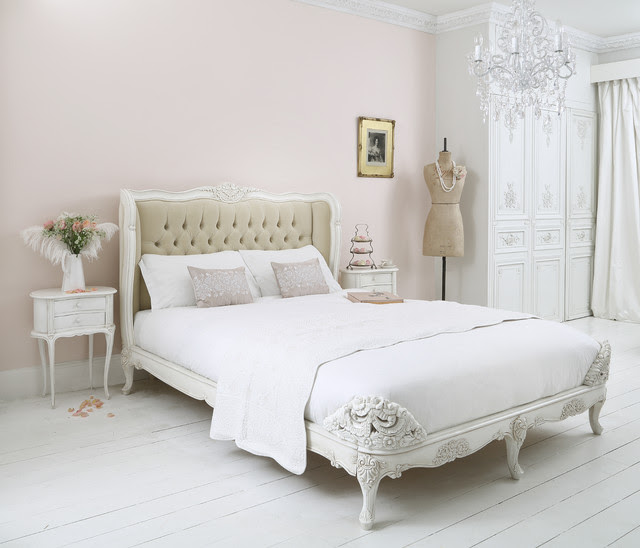 Provencal Upholstered Velvet French Bed Traditional Provencal Upholstered Velvet French Bed Traditional