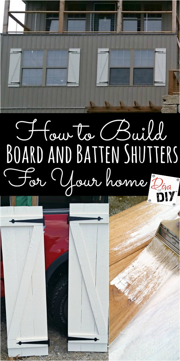cedar board and batten shutters | Diva of DIY