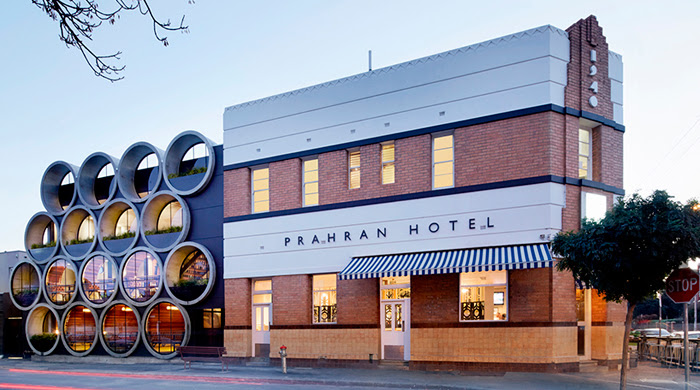 Prahran Hotel: ресторан из бетонных труб в Мельбурне