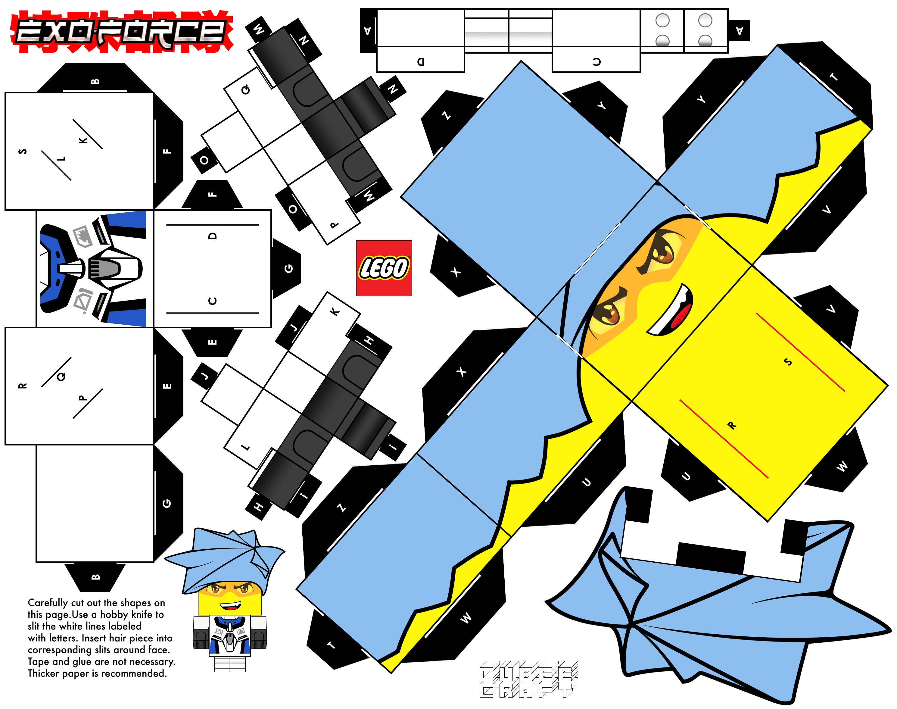 Download Lego Exo Cubeecraft Hikaru Paper Toy | Free Printable Papercraft Templates