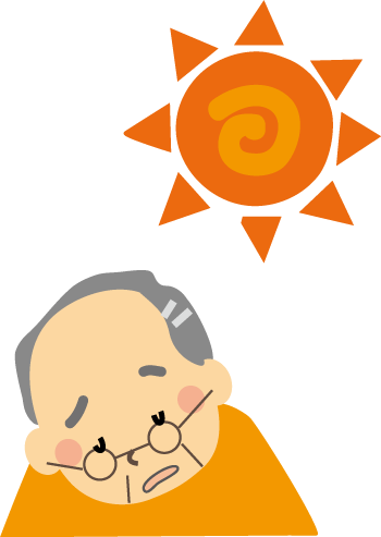 熱中症のイラスト無料素材