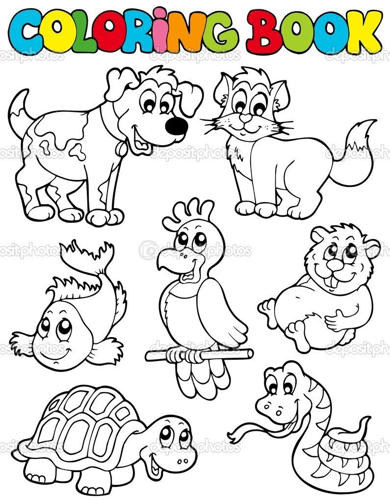 Pet Animals Coloring Pages at Free