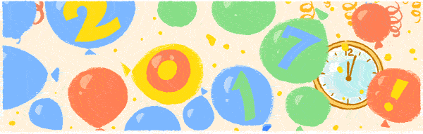 New Years Day 2017 Google Doodle