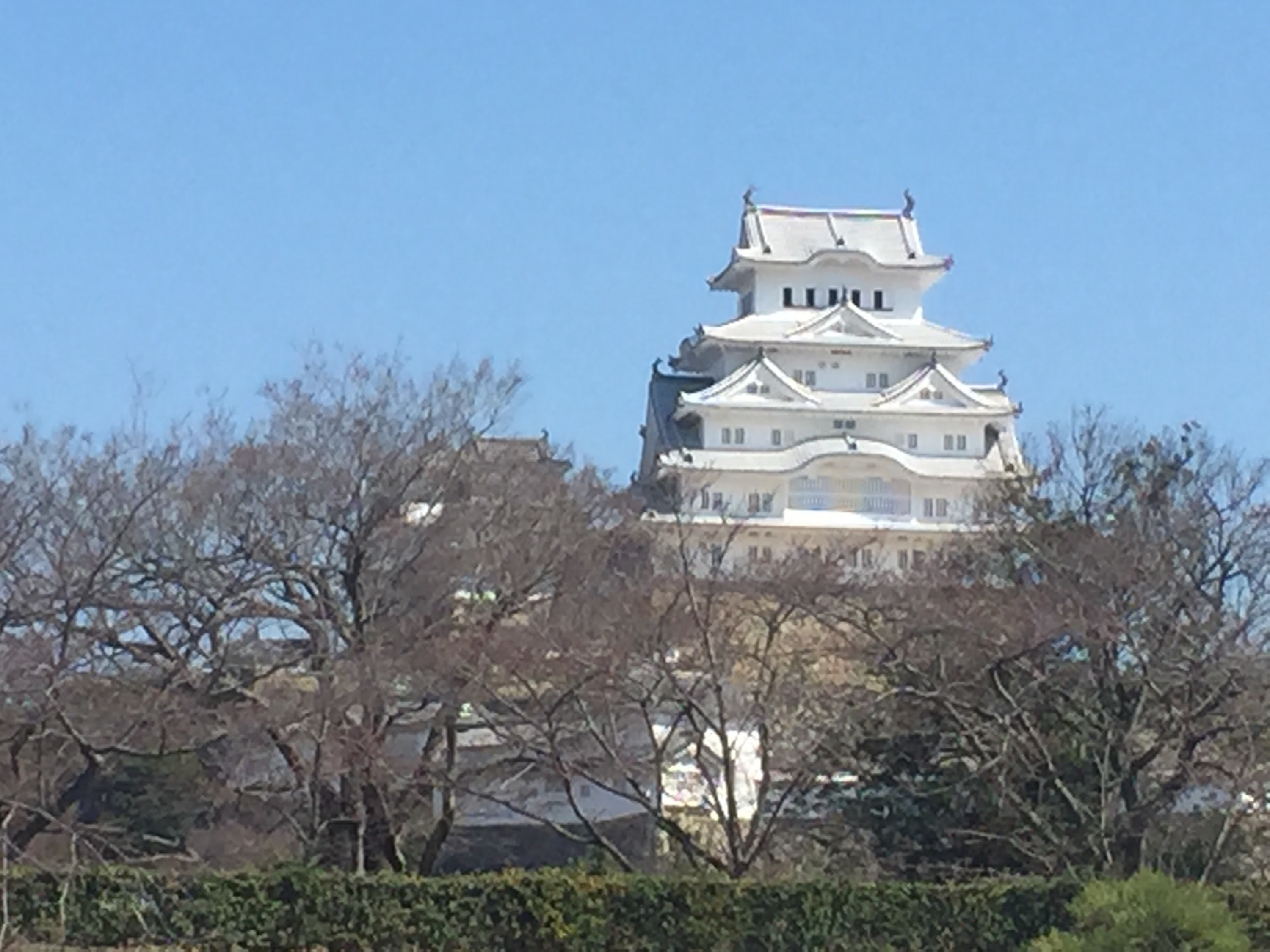 姫路城にブルーインパルス飛来 Climb