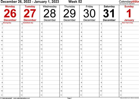 The selection presents annual, quarterly, monthly, weekly, and daily calendars for every taste and color. weekly calendar 2023 uk free printable templates for word