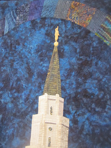 "Houston Texas Temple" by Carolyn Allison, close up 2