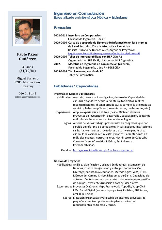 Curriculum vitae americano formato