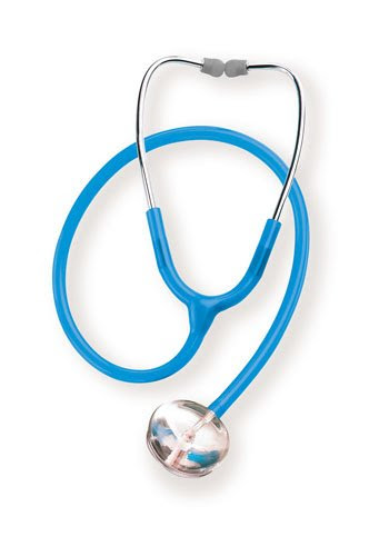 MABIS/DMI Healthcare CrystalScope Stethoscope, Blue Topaz, 30 Inch