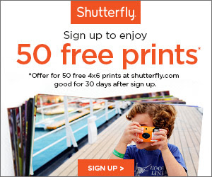 Shutterfly 50 Free Prints 300x250