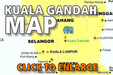 Map Kuala Gandah Elephant Sanctuary