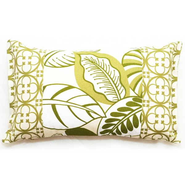Rectangular Floral Outdoor Living Throw Pillow